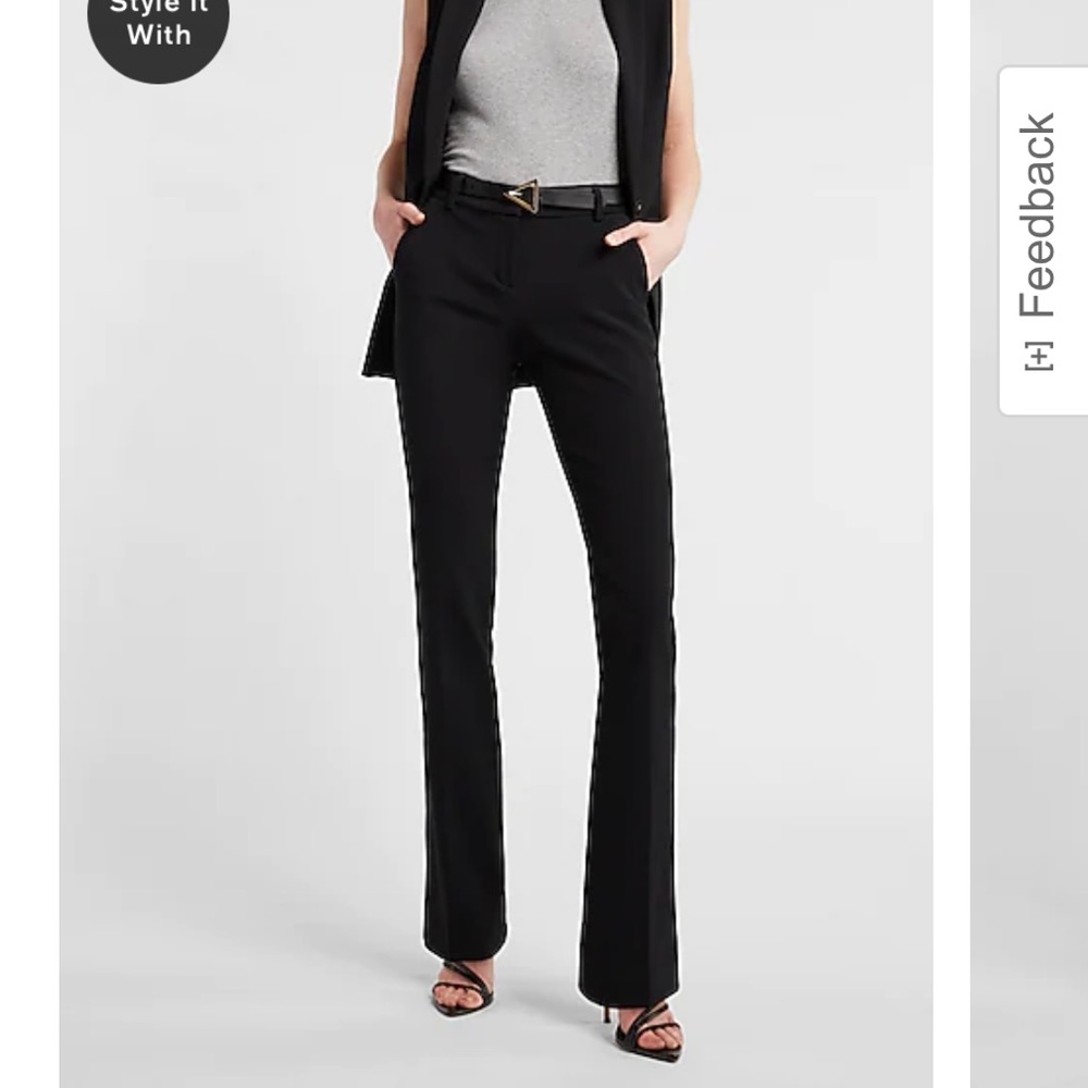 Express Mid Rise Barely Boot Columnist Pant 8 reg